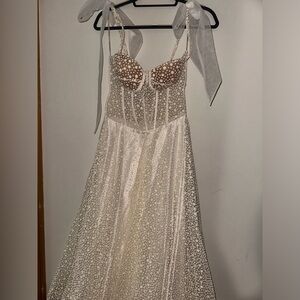 White Corset midi dress